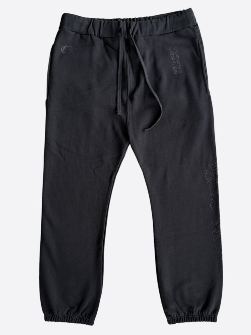 Chrome Hearts Black Tonal Miami Exclusive Logo Sweatpants